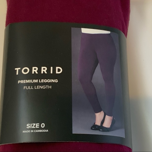 TORRID LEGGINGS burgundy premium leggings - Picture 7 of 7